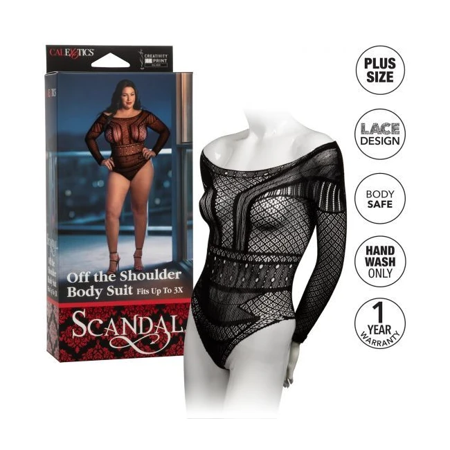 Scandal Plus Size Off the Shoulder Body Suit - Additional Features