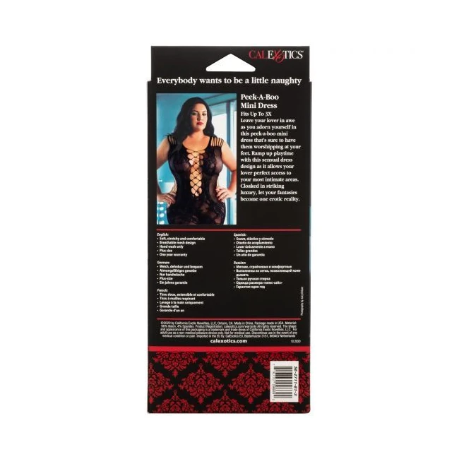 Scandal Plus Size Peek-a- Mini Dress - Comfort & Fit