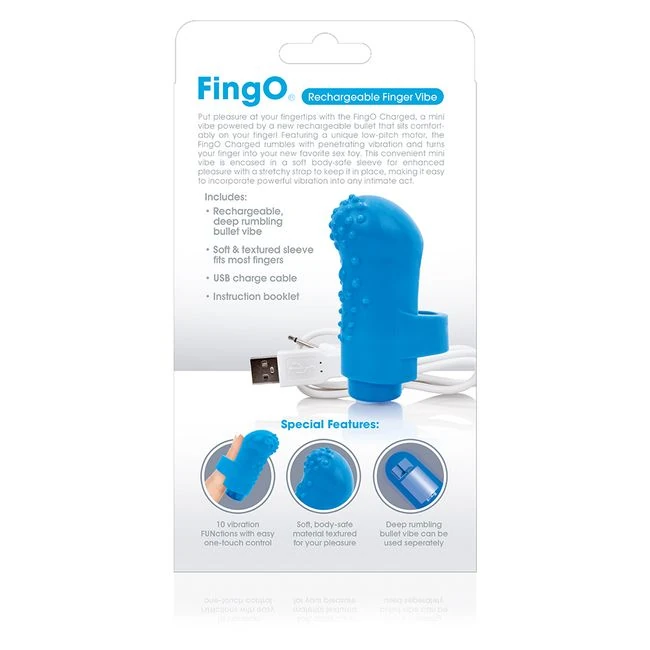 Screaming O Charged Fing Vooom Mini Vibe Blue - Design and Materials