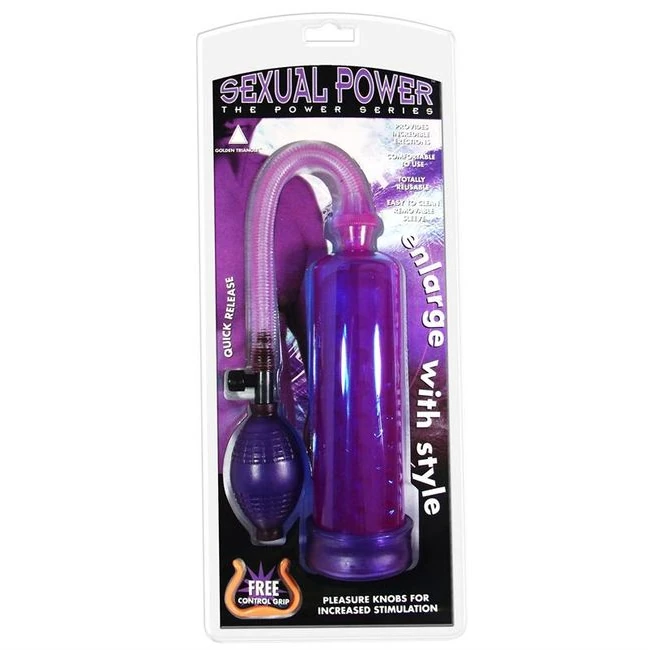 Sexual Power Pump W/ Grip Lavender - How It Feels