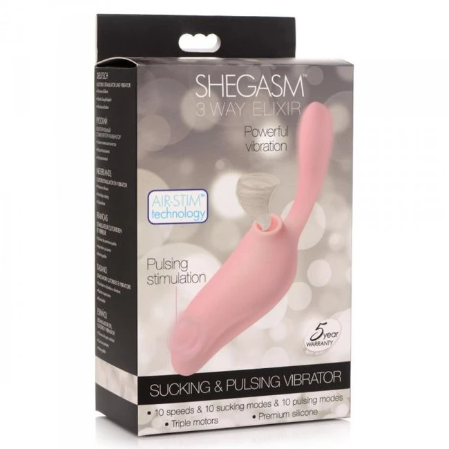 Shegasm 3 Way Elixir & Pu Vibrator - Power & Performance