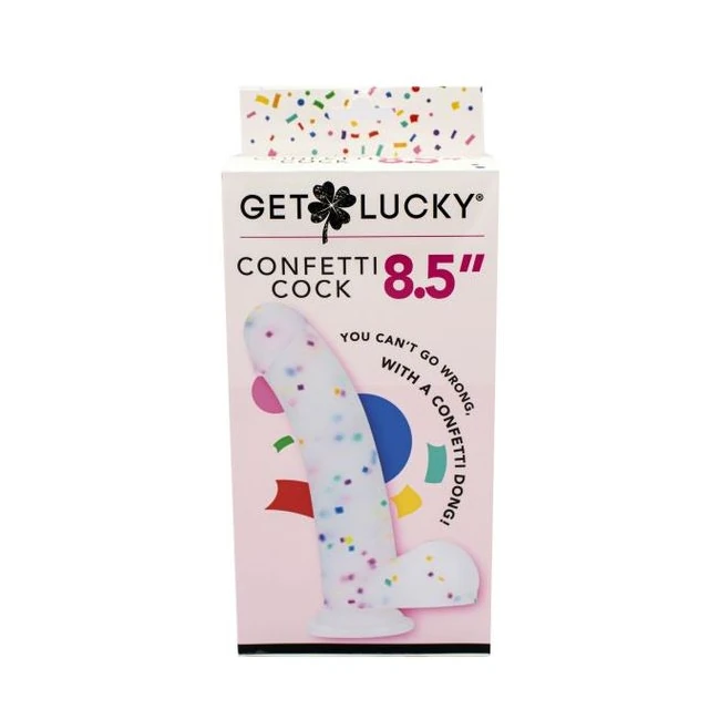 Shibari Get Lucky Confett Cock 8.5in - Shape & Texture