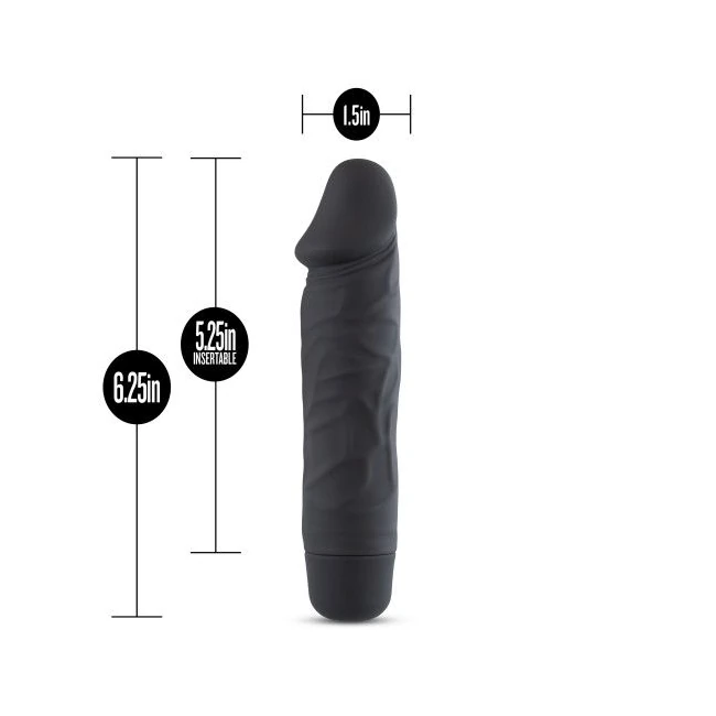 Silicone Willy's Maverick in Vibrating Dildo Black - Material & Feel