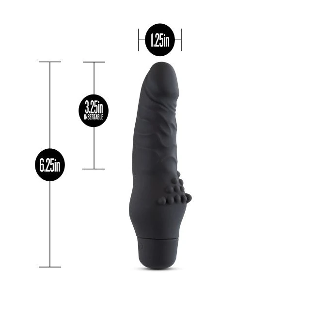 Silicone Willy's Tex 6.25 Vibrating Dildo Black - Material & Feel