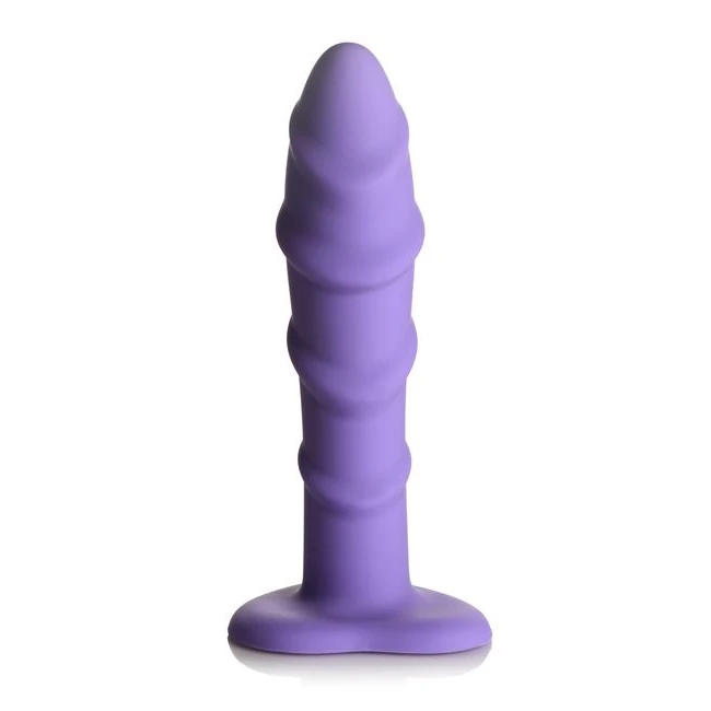 Simply Sweet Swirl Silico Dildo Purple - Shape & Texture