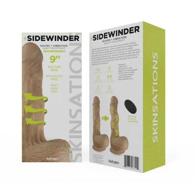 Skinsations Sidewinder 10 Functions W/ Remote Control - Experience the Realistic Writhing Sensation
