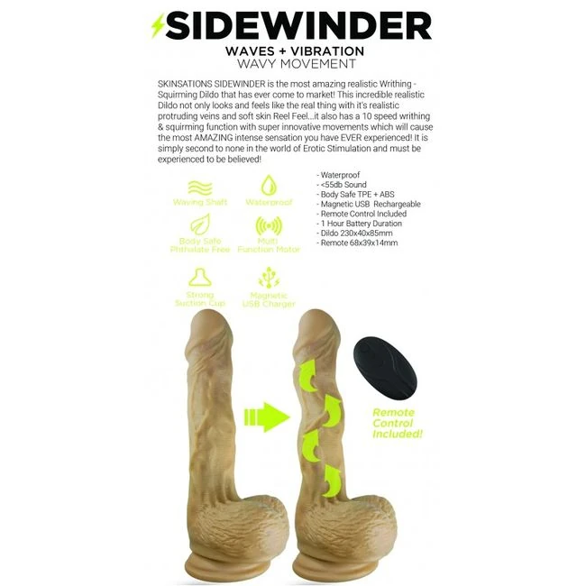 Skinsations Sidewinder 10 Functions W/ Remote Control - How It Feels