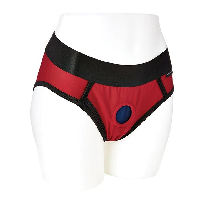 Sportsheets Em.ex. Contou Scarlet/navy Harness - Shape & Texture