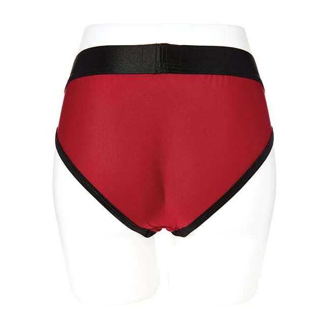 Sportsheets Em.ex. Contou Scarlet/navy Harness - Material Feel & Comfort