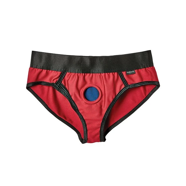 Sportsheets Em.ex. Contou Scarlet/navy Harness - Size & Fit