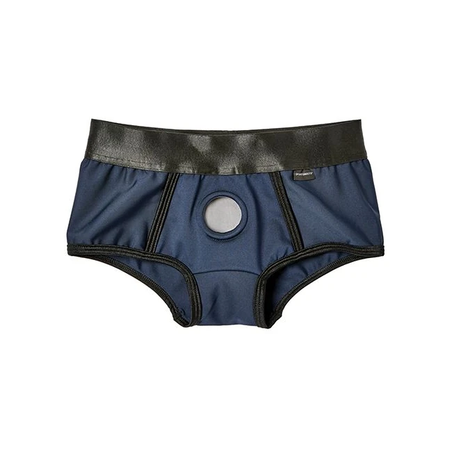 Sportsheets Em.ex. Fit 2x /graphite Harness - Size & Fit