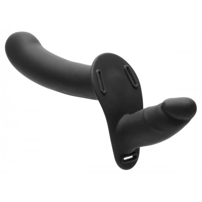 Strap U 28x Double Diva 1 Double Dildo W/ Harness Black - How It Feels