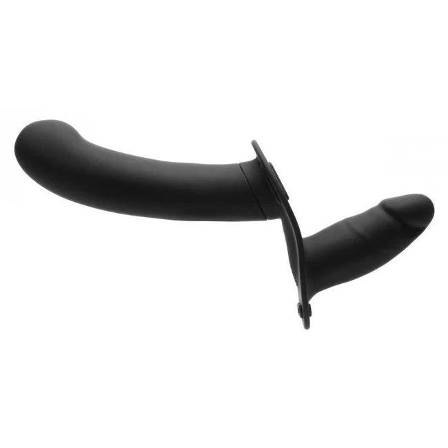 Strap U 28x Double Diva 1 Double Dildo W/ Harness Black - Vibration Modes and Customization