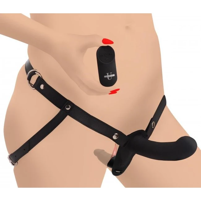 Strap U 28x Double Diva 1 Double Dildo W/ Harness Black - Materials & Maintenance