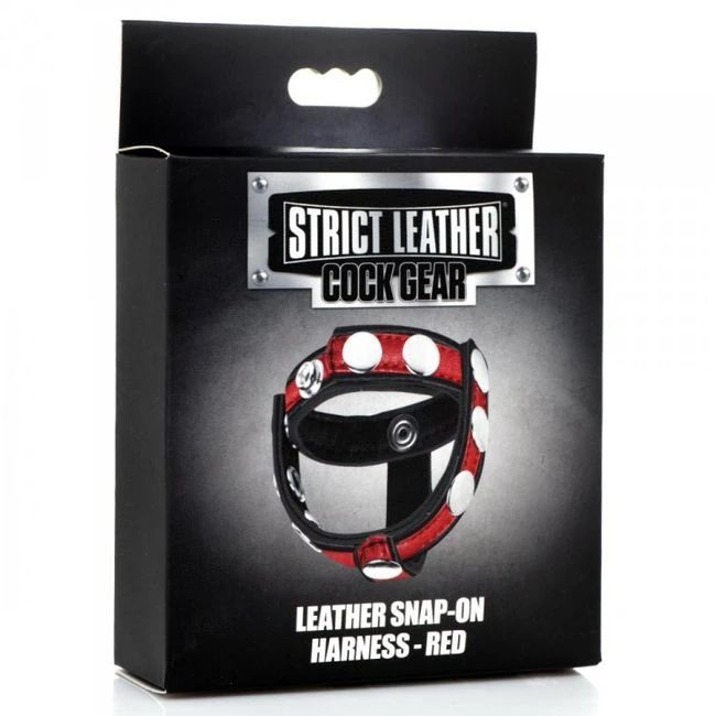 Strict Cock Gear Leather on Harness Red - Hardware & Fasteners