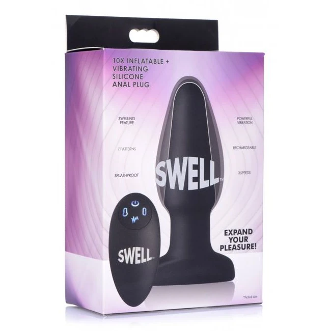Swell 10x Silicone Inflat & Vibrating Anal Plug - Design & Materials