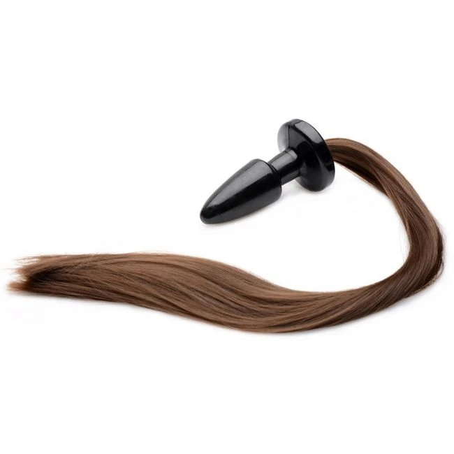 Tailz Brunette Pony Tail Plug - Experience the Sensual Tease of the Tailz Brunette Pony Tail Anal Plug