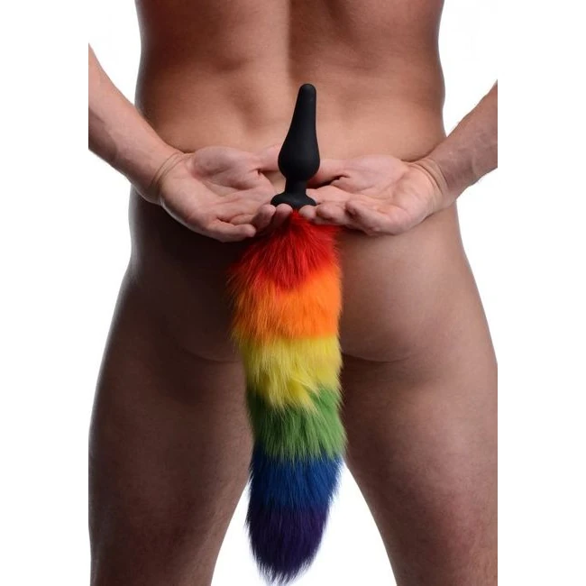 Tailz Rainbow Tail Silico Butt Plug - Overview