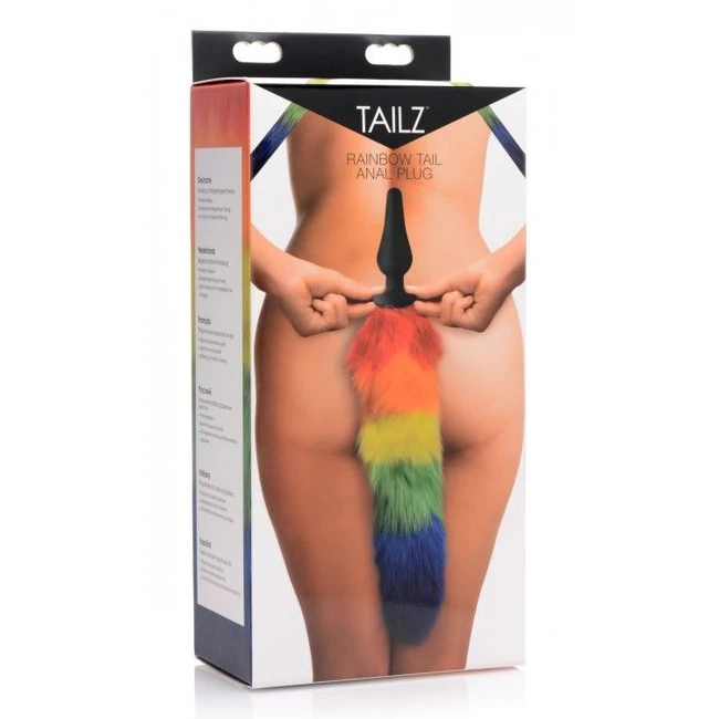 Tailz Rainbow Tail Silico Butt Plug - Physical Experience