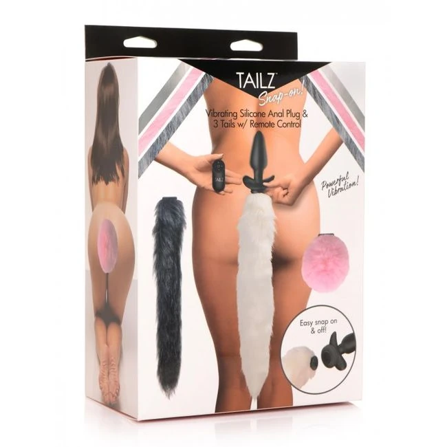 Tailz Snap on Vibrating a Plug & 3 Tails W/ Remote - Remote Control & Ease of Use