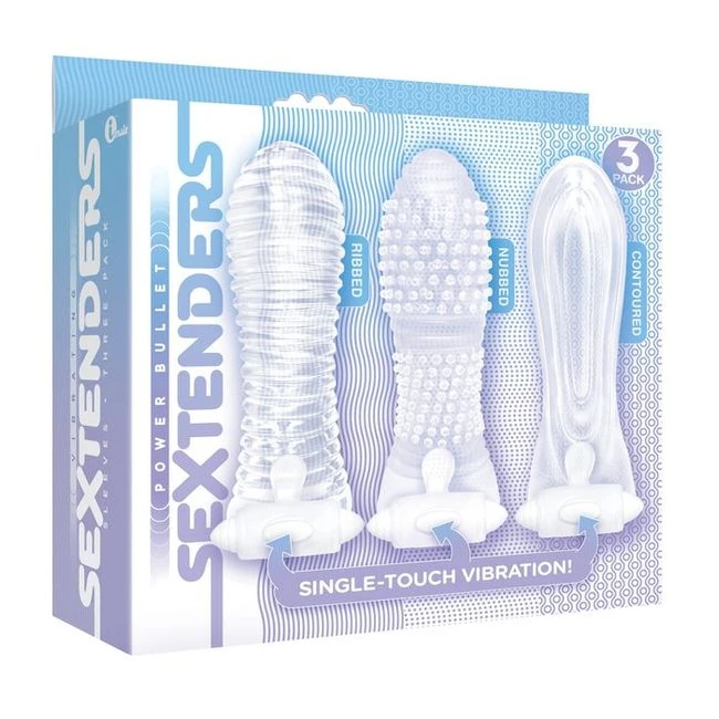 The 9's Vibrating Sextend 3 Pack Nubbed Contoured Ribbed - Introducing The 9's Vibrating Sextend 3 Pack Nubbed Contoured Ribbed