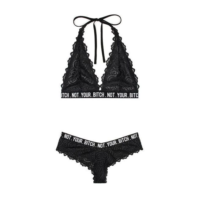 Vibes Not Your Bitch Lace Bralette & Panty Set Medium/ Large - How It Feels