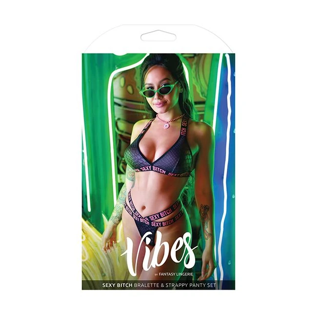 Vibes Sexy Bitch Reptile Bralette & Thong - Power & Performance