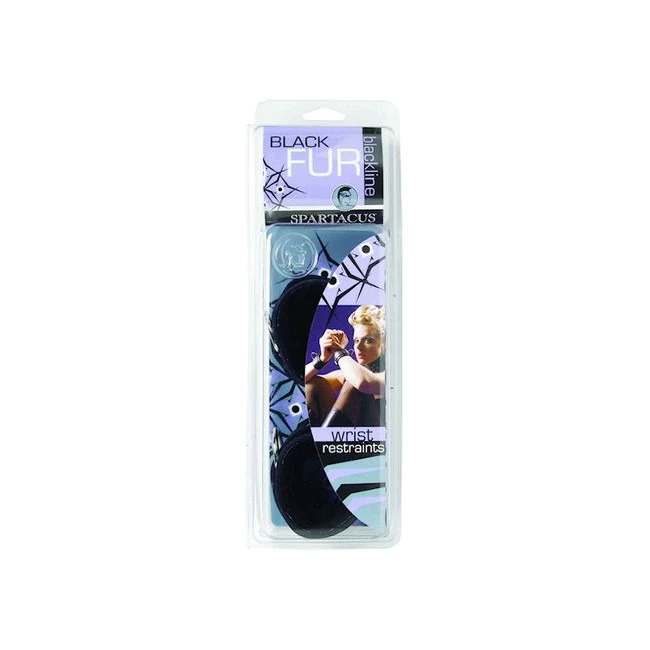 Wrist Restraints Black Fa Fur - Hardware & Fasteners