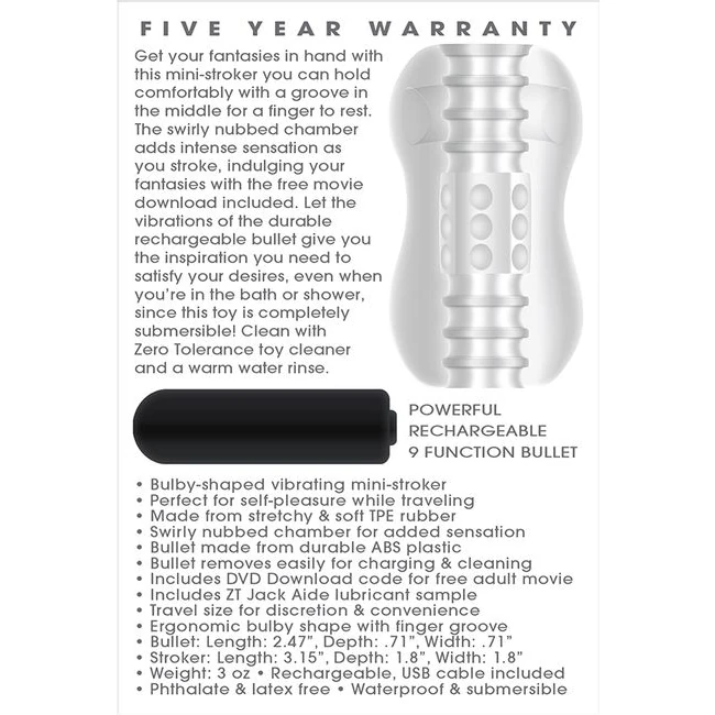 Zero Tolerance Crackle Mi Stroker - Grip, Control, and Portability