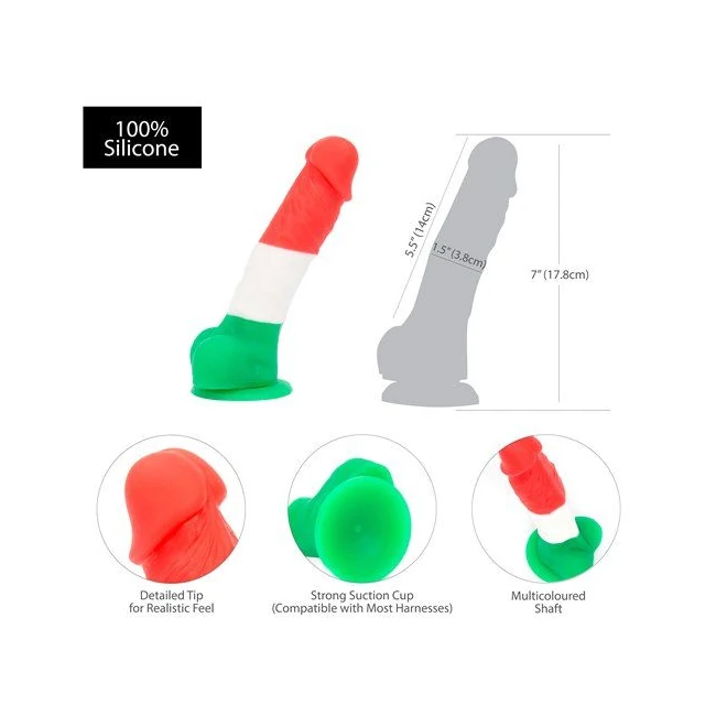 Addiction 100% Silicone Leonardo 7 3 Colors " - Material & Safety