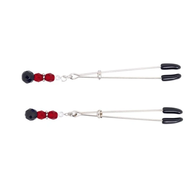 Adj Clamp W/red Beads - Graduated Sizing & Adjustability