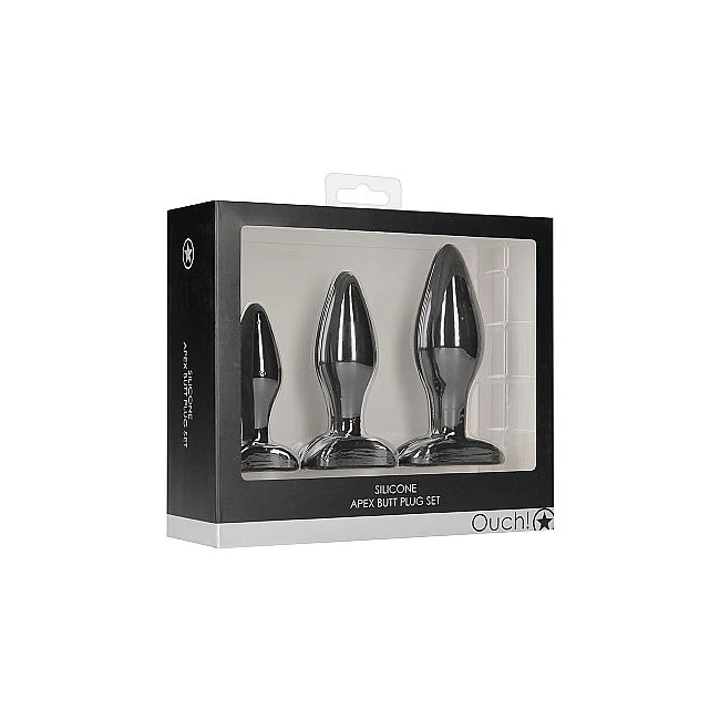Apex Butt Plug Set Black - Shape & Comfort