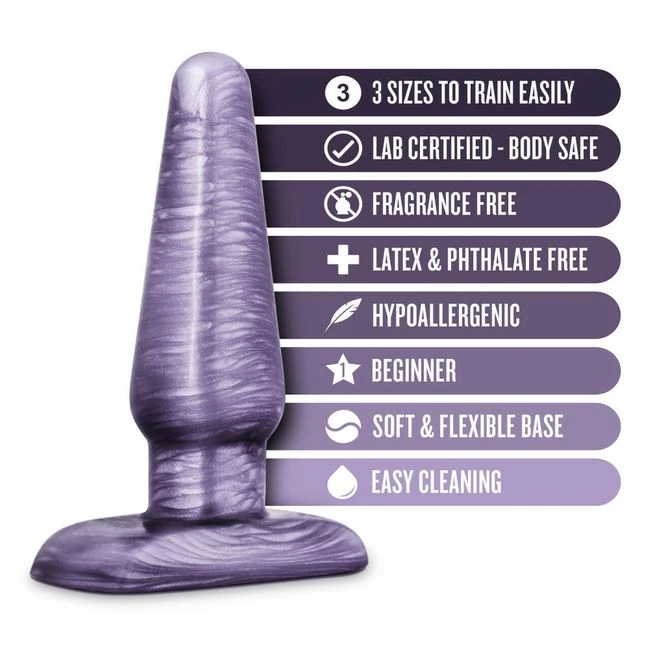 B Yours Anal Trainer Kit Purple Swirl - Material & Safety