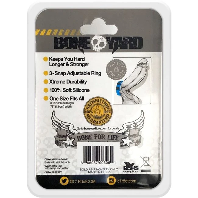 Boneyard Cock Strap Blue - Overview