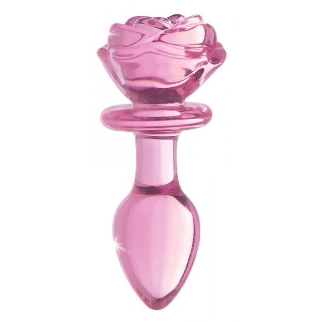 Booty Sparks Pink Rose Gla Medium Anal Plug - Temperature Play & Maintenance
