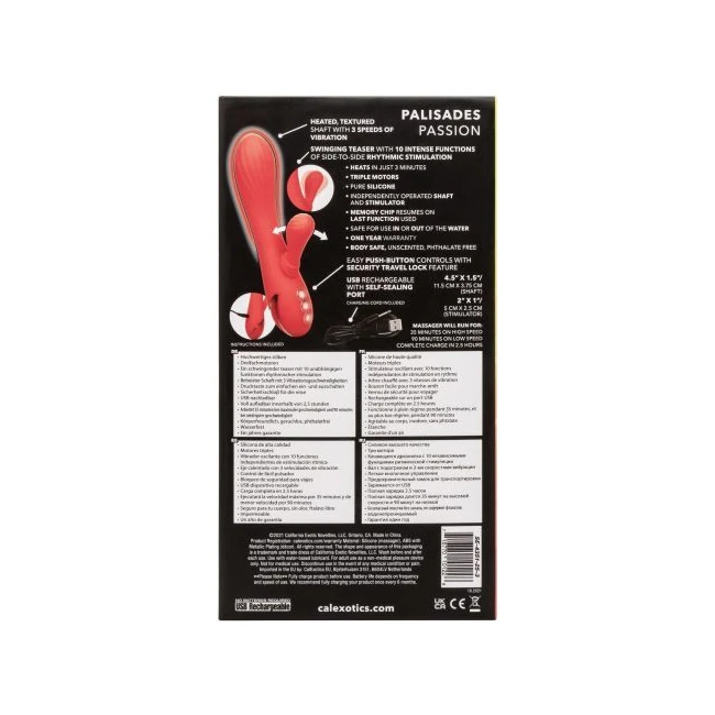 California Dreaming Palisa Passion - Vibration Modes and Stimulator Features