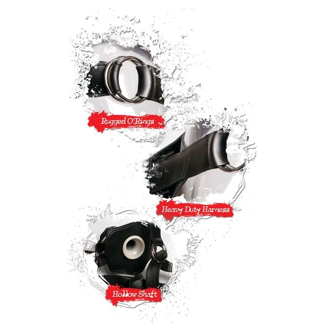 Fetish Fantasy Extreme 12i Hollow Strap-on Black - Shape, Texture and Material Feel