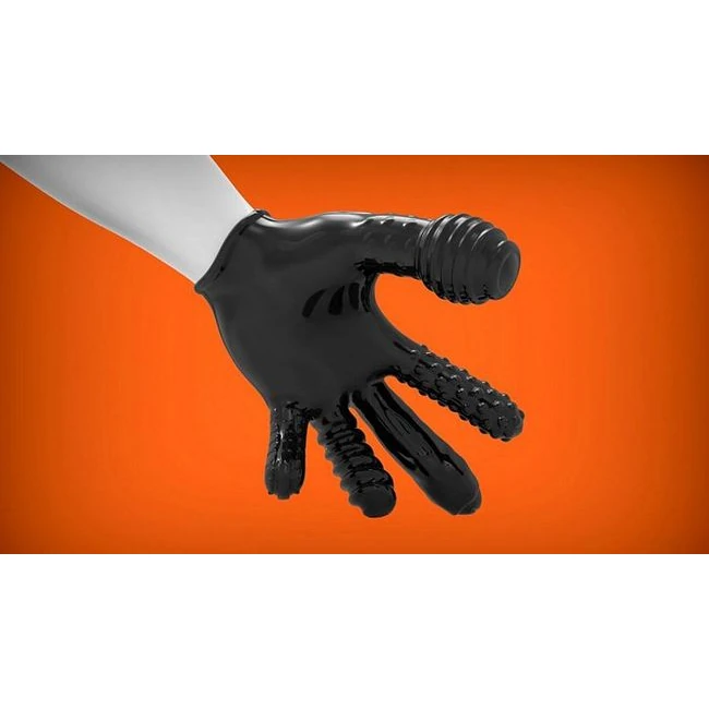 Finger Fuck Textured Glove Oxballs Black - Material & Maintenance