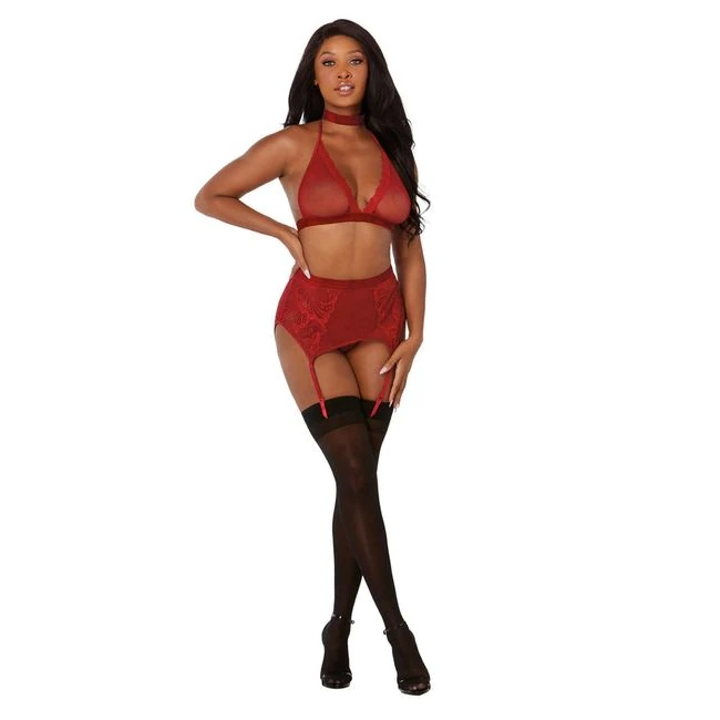 Fishnet & Laceset W/ Stretch Velvet Trim - Styling & Occasions