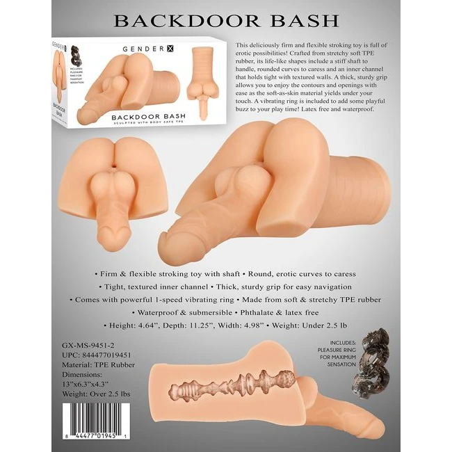Gender X Backdoor Bash - Material Feel & Construction