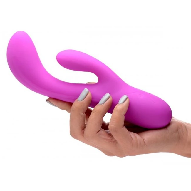 Inmi Come Hither Pro Movin Head Silicone Rabbit Vibrator - Experience Intense Dual Stimulation