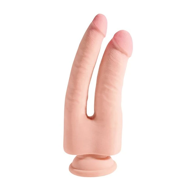 King Cock Plus Triple Dens Double Penetrator Light - Shape & Texture