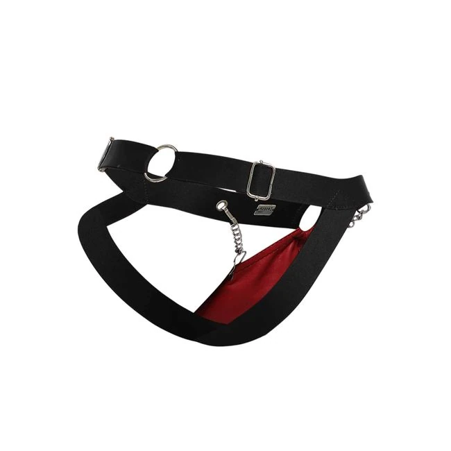 Male Basics Dngeon Chain Jockstrap Red O/s - Fabric & Feel