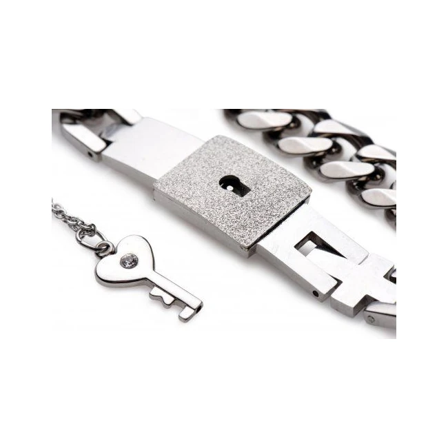 Master Series Chained Lock Bracelet & Key Necklace - Hardware & Fasteners