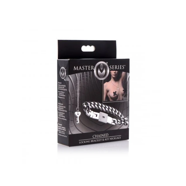 Master Series Chained Lock Bracelet & Key Necklace - Note