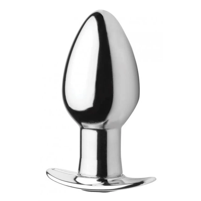 Master Series Chrome Blast Butt Plug W/ Remote - Vibration Modes and Control