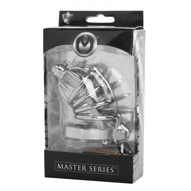Master Series Repressor Locking Chastity Cage - Materials & Finish