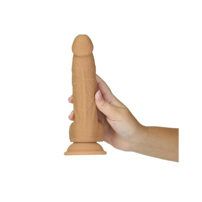 Naked Addiction 8in Dual Density Dildo Caramel - Material Feel & Construction