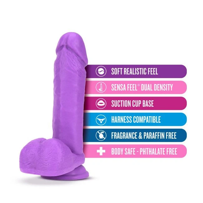 Neo 11in Dual Density Dild Neon Purple - Shape & Texture