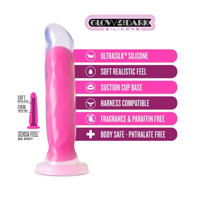 Neo Elite Glow in the Dark Marquee 8 in Dual Density Neon Pink - Material & Feel